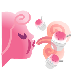 wind face and shaved ice