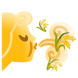 wind face and sheaf of rice