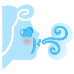 Wind face and Smiling face with heart-eyes