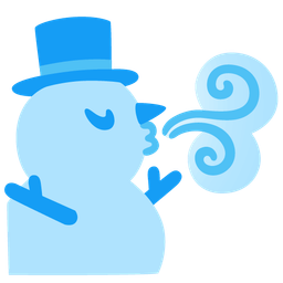 wind face and snowman without snow