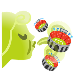 wind face and stadium