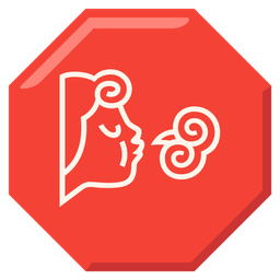 wind face and stop sign