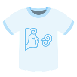 wind face and t-shirt