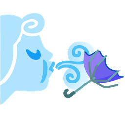 wind face and umbrella