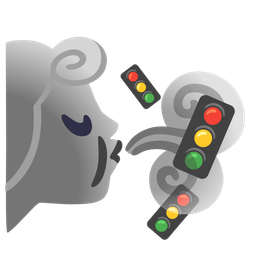 wind face and vertical traffic light