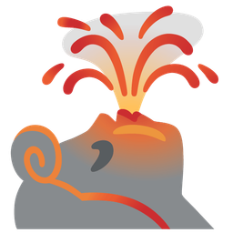 wind face and volcano