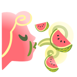 wind face and watermelon