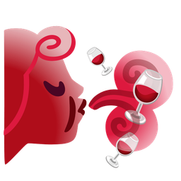 wind face and wine glass