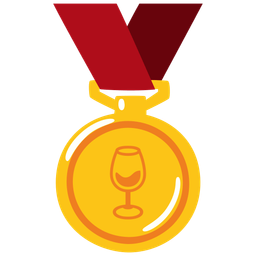 Wine glass and 1st place medal