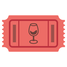 Wine glass and Admission tickets