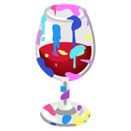 Wine glass and Artist palette