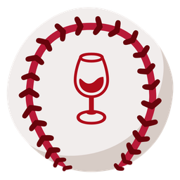 Wine glass and Baseball