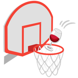 Wine glass and Basketball
