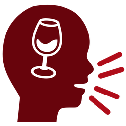 Wine glass and Busts in silhouette