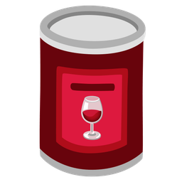 Wine glass and Canned food