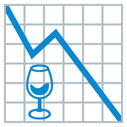 Wine glass and Chart decreasing