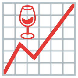 Wine glass and Chart increasing