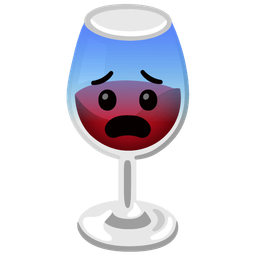 Wine glass and Fearful face