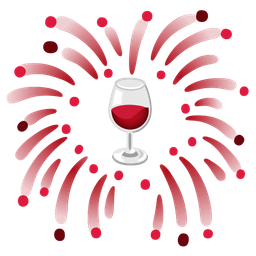 Wine glass and Fireworks