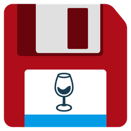 Wine glass and Floppy disk