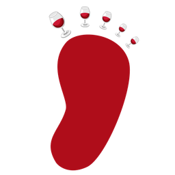 Wine glass and Footprints