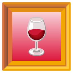 Wine glass and Framed picture