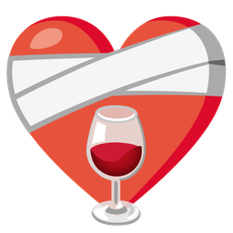 Wine glass and Mending heart