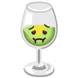 Wine glass and Nauseated face