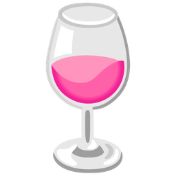 Wine glass and Pink heart