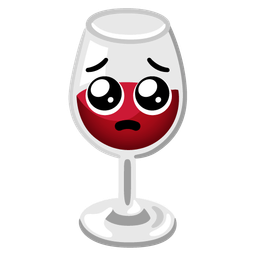 Wine glass and Pleading face