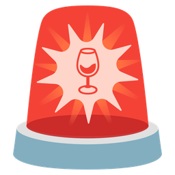 Wine glass and Police car light