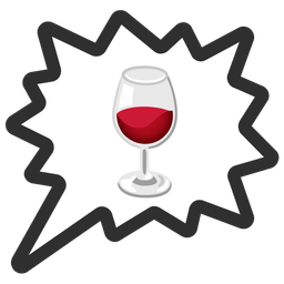 Wine glass and Right anger bubble