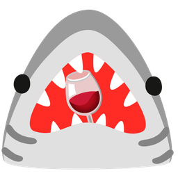 Wine glass and Shark