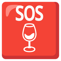 Wine glass and SOS button