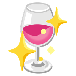 Wine glass and Sparkling heart