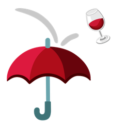 Wine glass and Umbrella