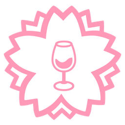 Wine glass and White flower
