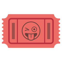 winking face with tongue and admission tickets