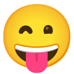 Winking face with tongue and Beaming face with smiling eyes