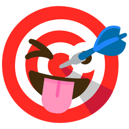 winking face with tongue and bullseye