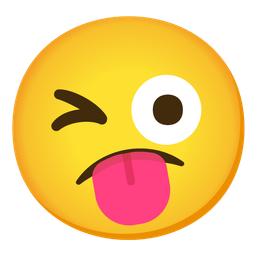 winking face with tongue and confused face