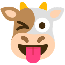 winking face with tongue and cow face