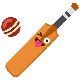 winking face with tongue and cricket game