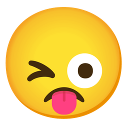 winking face with tongue and disappointed face