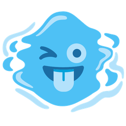 winking face with tongue and droplet