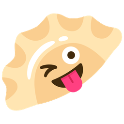 winking face with tongue and dumpling