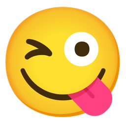 Winking face with tongue and Face savoring food