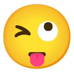 winking face with tongue and face with rolling eyes