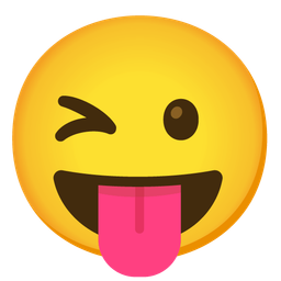 Winking face with tongue and Face with tongue