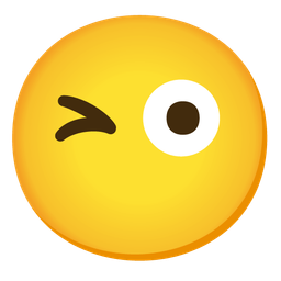 winking face with tongue and face without mouth